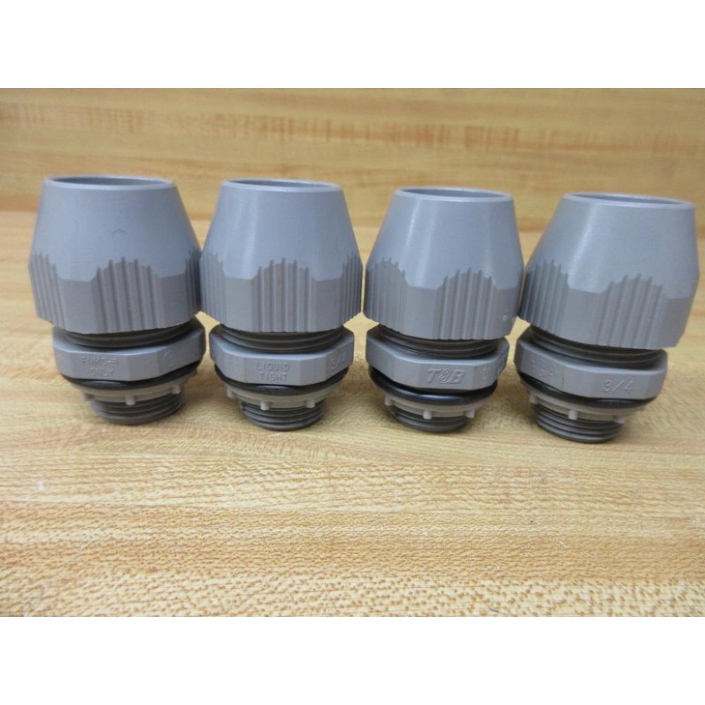 Thomas And Betts LT75P 34" Straight Bullet Connector Gray (Pack of 4) - New No Box