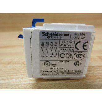 Schneider LA1 KN 40 Auxiliary Contact LA1KN40 - New No Box