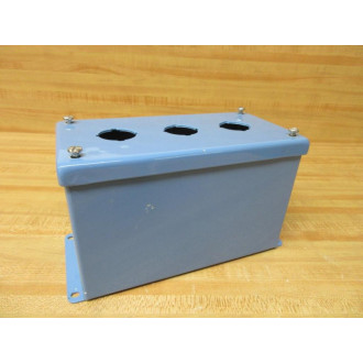 Hoffman E-3 PBX Three Pushbutton Enclosure E3PBX Painted Light Blue - Used
