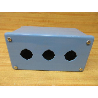 Hoffman E-3 PBX Three Pushbutton Enclosure E3PBX Painted Light Blue - Used