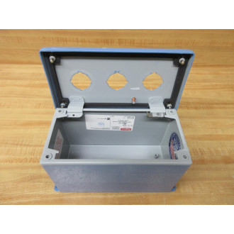 Hoffman E-3 PBX Three Pushbutton Enclosure E3PBX Painted Light Blue - Used
