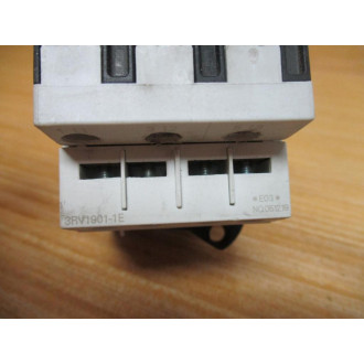 Siemens 3RV1011-1AA10 Circuit Breaker 3RV10111AA10 W 3RV1901-1E - Used