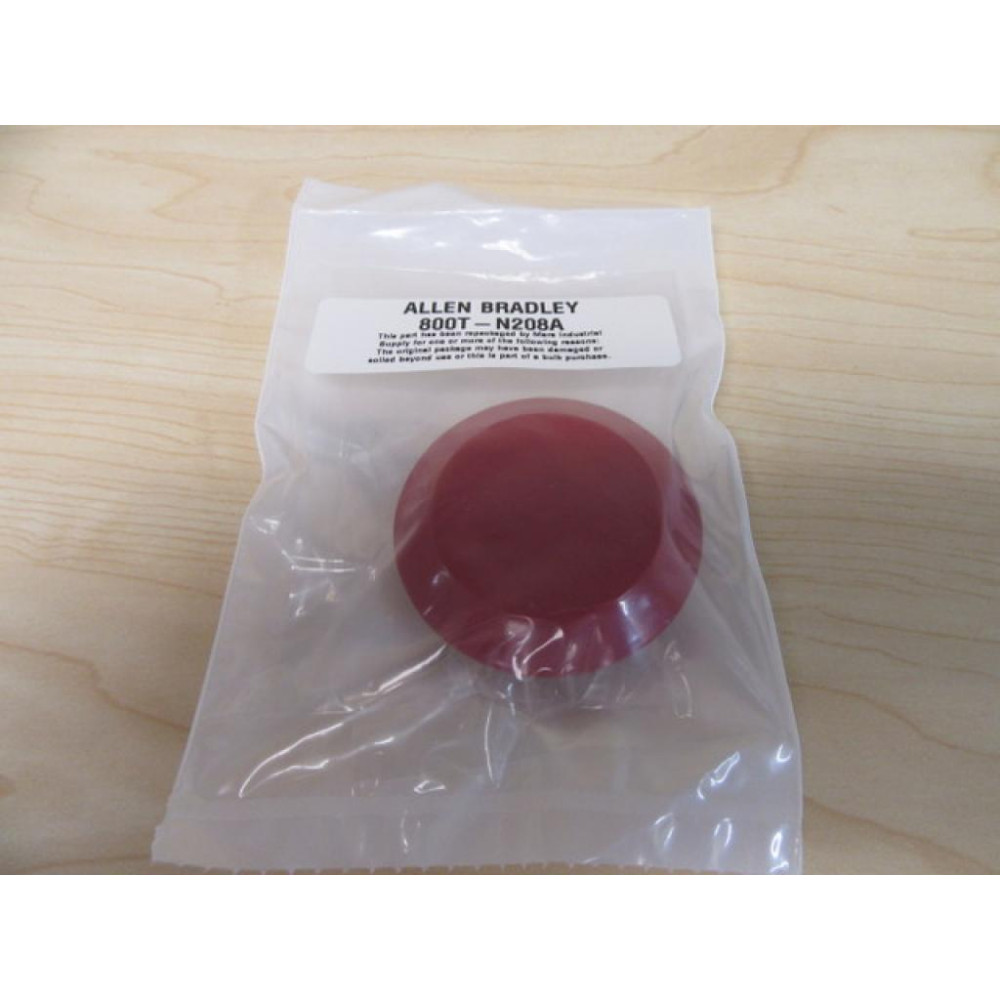 Allen Bradley 800T-N208A Jumbo Red Cap Pushbutton 800TN208A Smooth Top