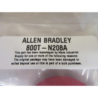 Allen Bradley 800T-N208A Jumbo Red Cap Pushbutton 800TN208A Smooth Top
