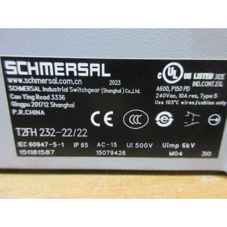 Schmersal T2FH 232-2222 Foot Pedals T2FH2322222 Missing Cover & Shield