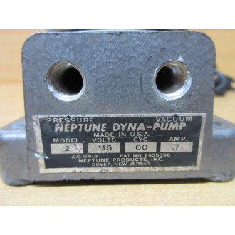 Neptune MODEL 2 Dyna-Pump Vacuum Pump MODEL2 - Used