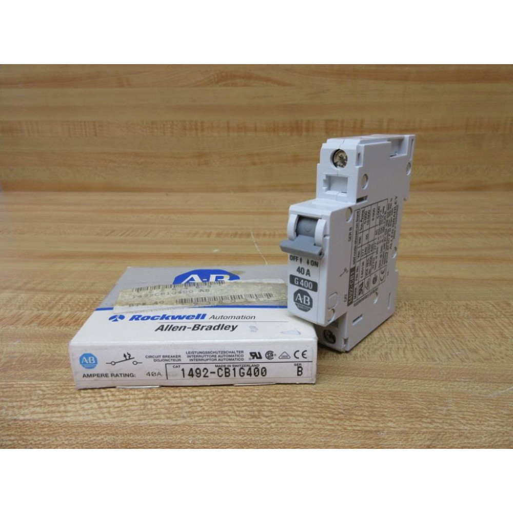 Allen Bradley 1492-CB1-G400 Circuit Breaker 40Amp 1492CB1G400