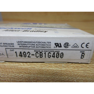 Allen Bradley 1492-CB1-G400 Circuit Breaker 40Amp 1492CB1G400