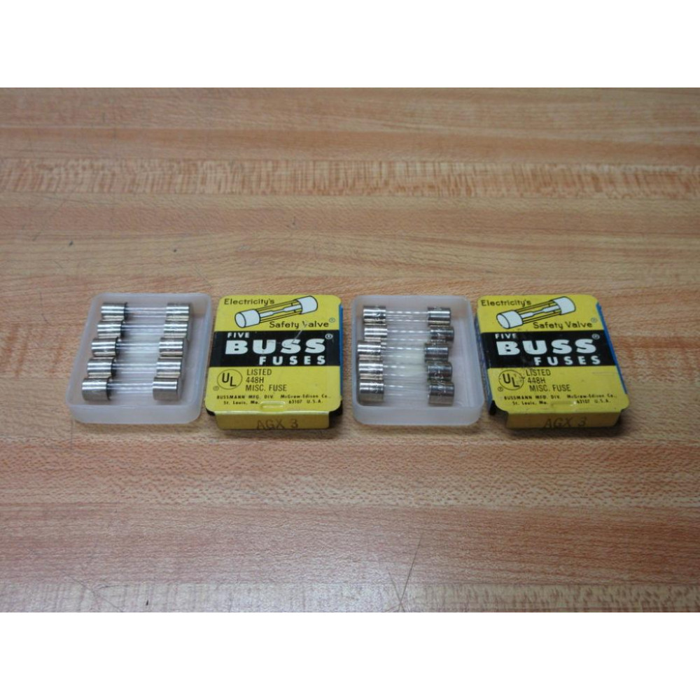 Buss AGX-3 Bussmann Fuse Cross Ref 6F059 Fine Wire Element (Pack of 10)