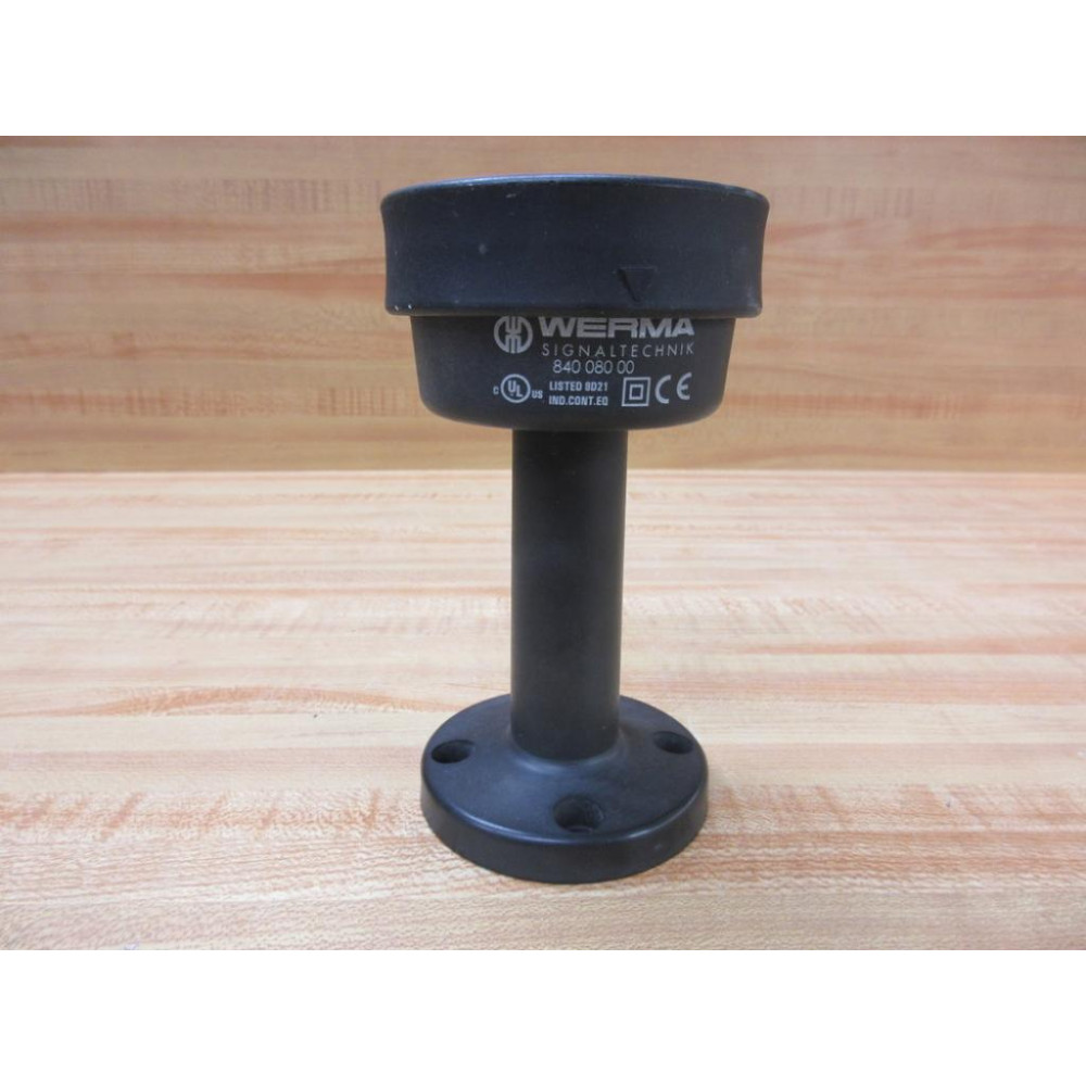 Werma 840 080 00 Stack Light Base Module 84008000 With 4" Stem and Cap - Used