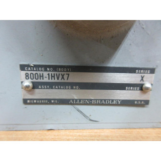 Allen Bradley 800H-1HB7 Pushbutton Station 800H1HB7 Series X - Used