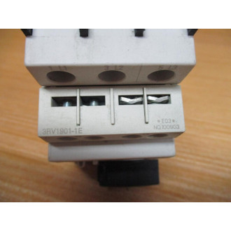 Siemens 3RV1021-1KA15 Circuit Breaker 9-12.5 AMP W 3RV1901-1E - Used