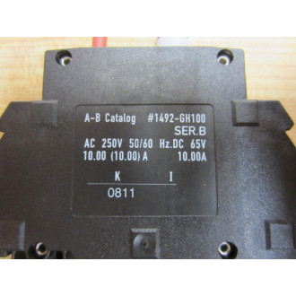 Allen Bradley 1492-GH100 Circuit Breaker 1492GH100 10A Series B AC 250V