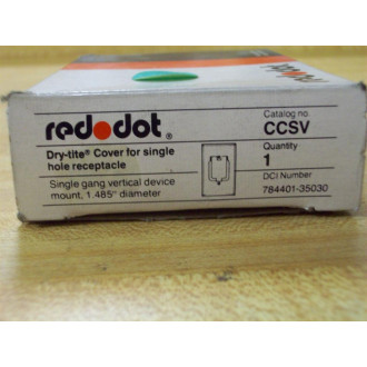 Red Dot CCSV Cover For Single Hole Receptacle