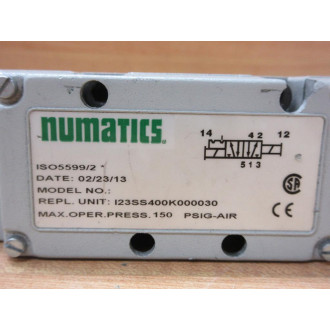 Numatics ISO55992 Pneumatic ISO Valve W2 Coils - Used