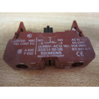 Siemens 3SB1430-0B Contact Block 3SB14300B - New No Box