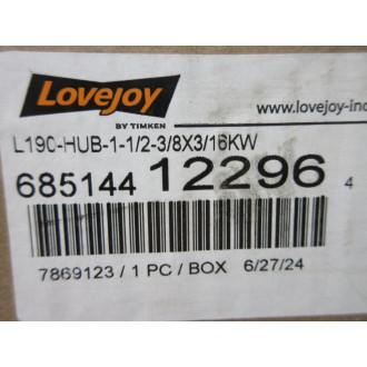 Lovejoy 68514412296 Coupling Hub L-190 1.500