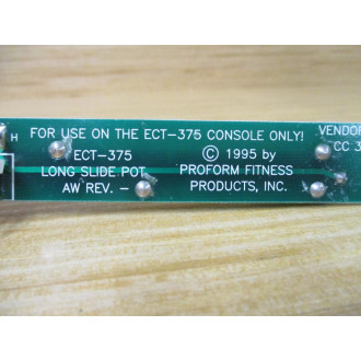 Proform Fitness products ECT-375 Circuit Board ECT375 - Used