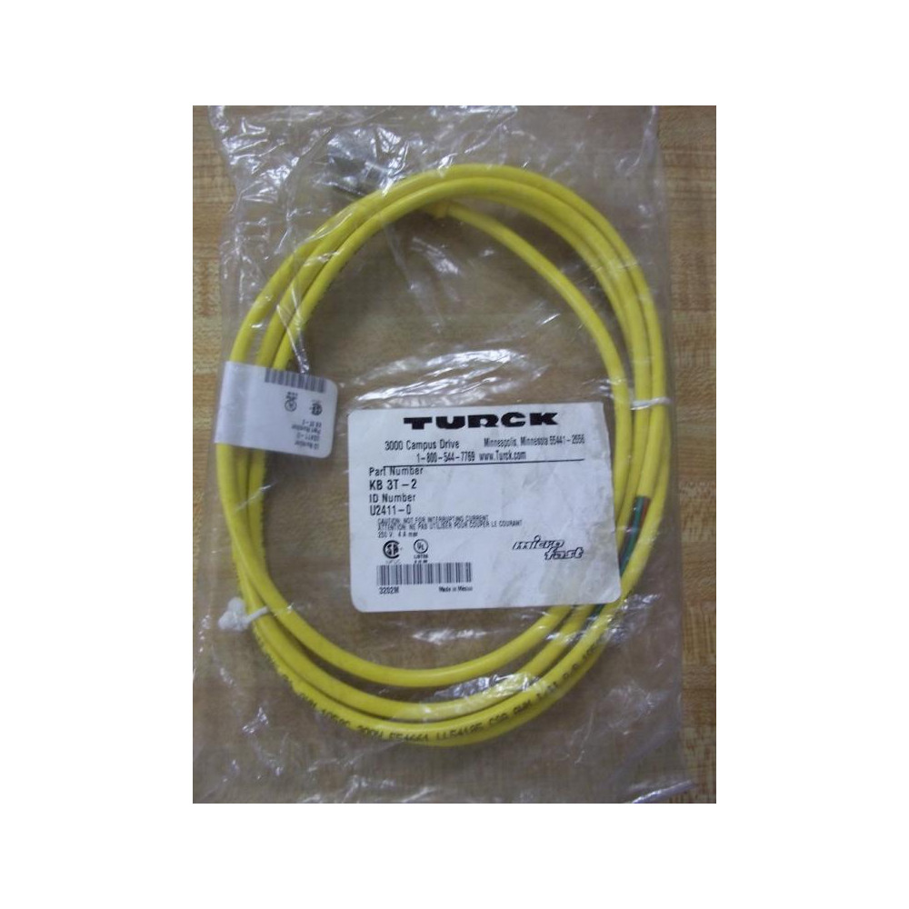 Turck KB 3T-2 Cord Set U2411-0