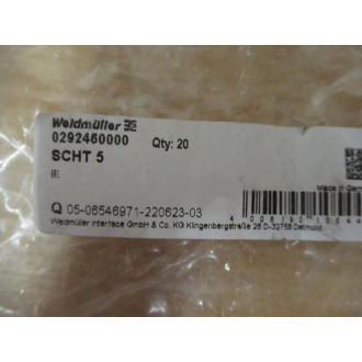 Weidmuller SCHT5 Terminal Marker 0292460000 (Pack of 17)
