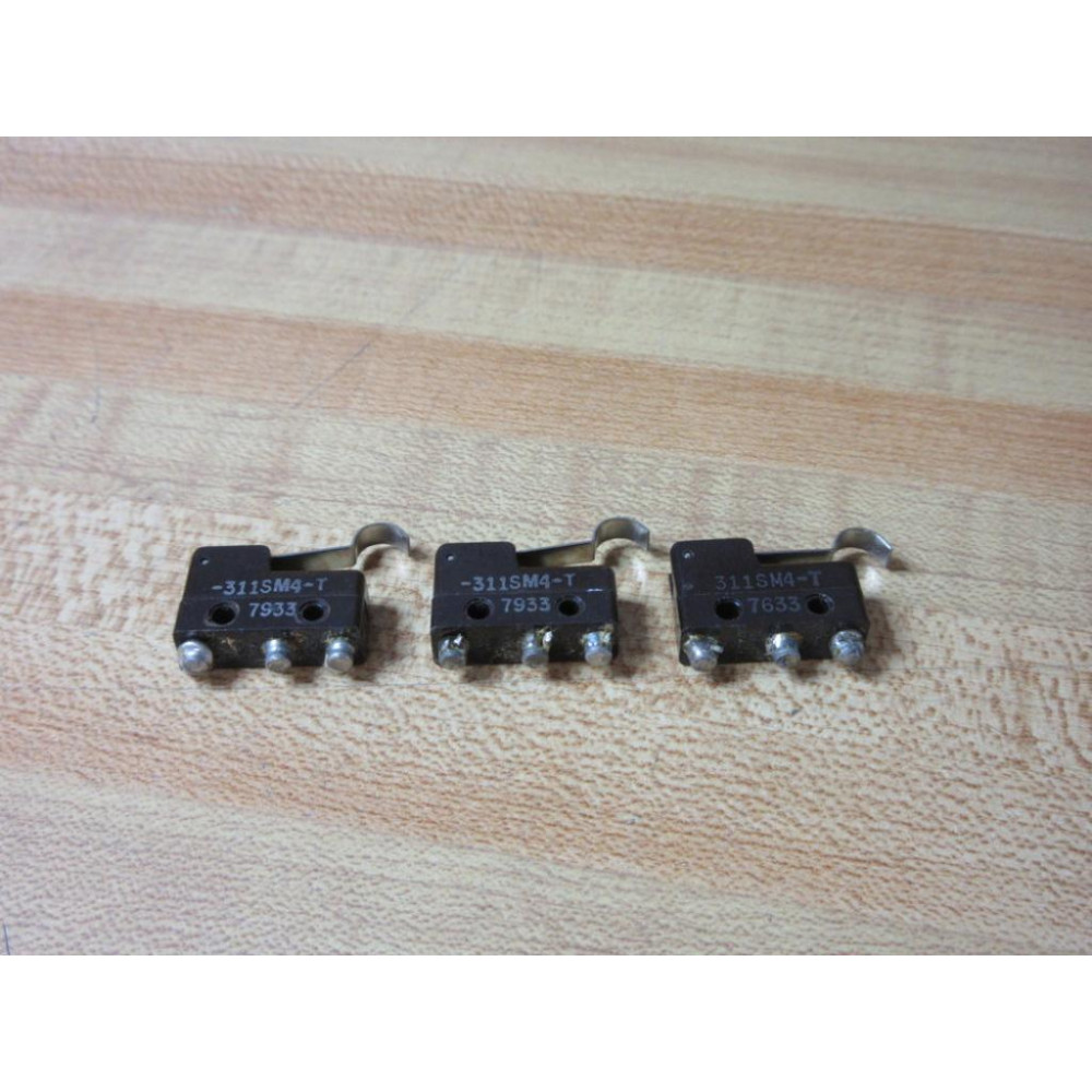 Micro Switch 311SM4-T Honeywell Switch 311SM4T (Pack of 3) - Used