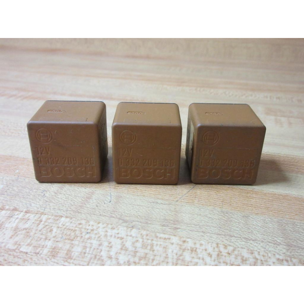 Bosch 0 332 209 136 GM Relay 90 491 314 (Pack of 3) - Used