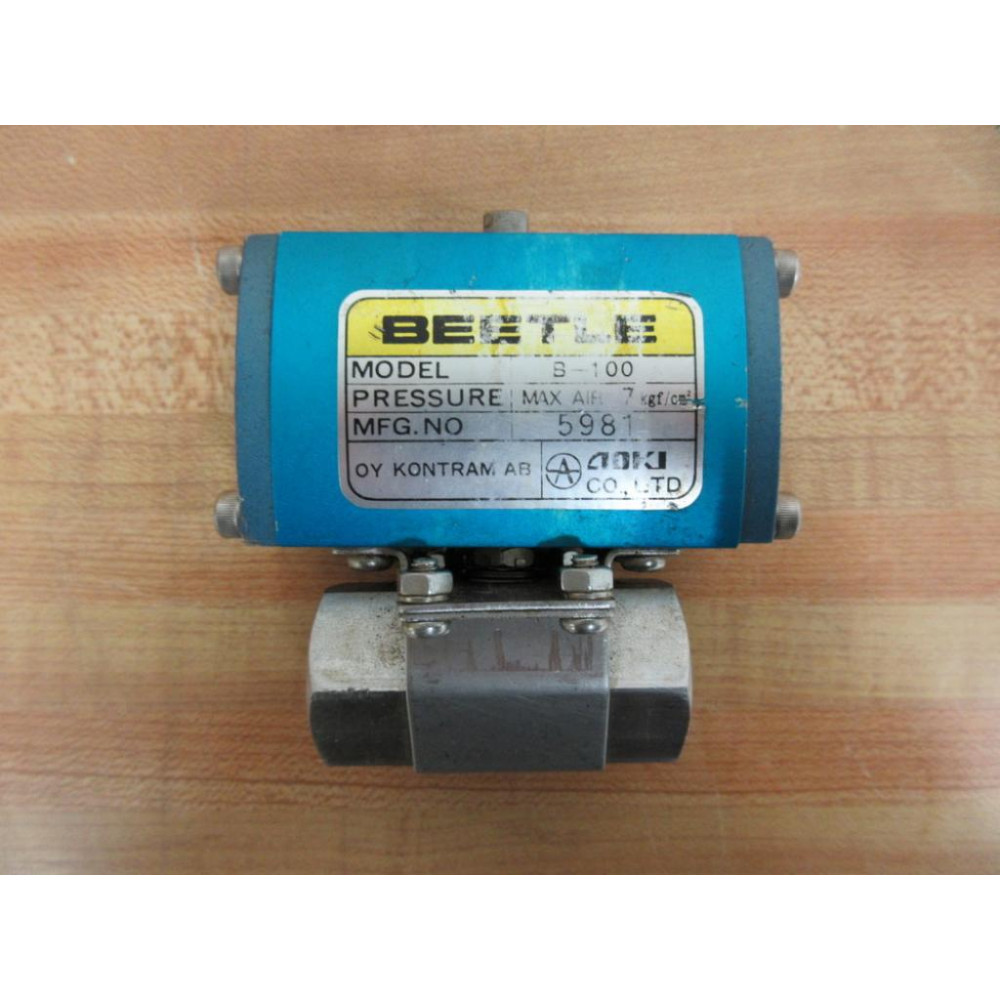 Beetle B-100 Ball Valve B100 - Used