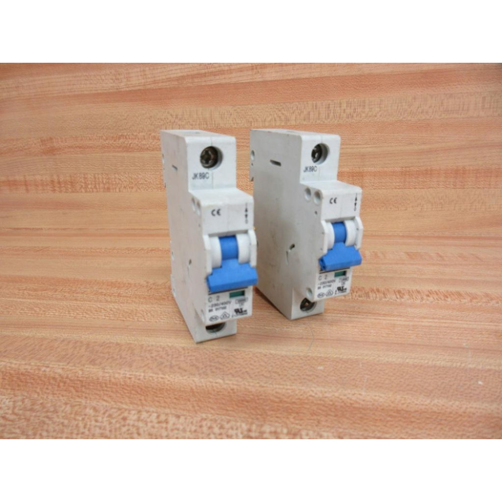 Schrack C2 230400 Circuit Breaker BS 017102 1P 2A (Pack of 2) - Used