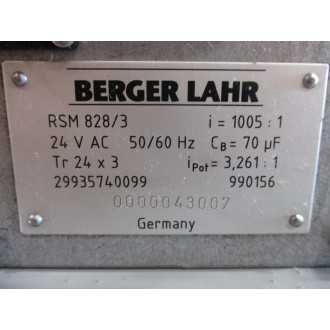 Man Roland 16.02360-0038 Berger Lahr Gearbox RSM 8283 - Refurbished