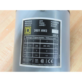 Square D 2601AW2 Reversing Drum Switch 78443