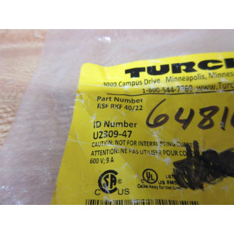 Turck RSF RKF 4022 Plug U2309-47 - New No Box