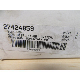 IDEC HW7D-B11F1111-GR Dual Switch WO Contact Blocks