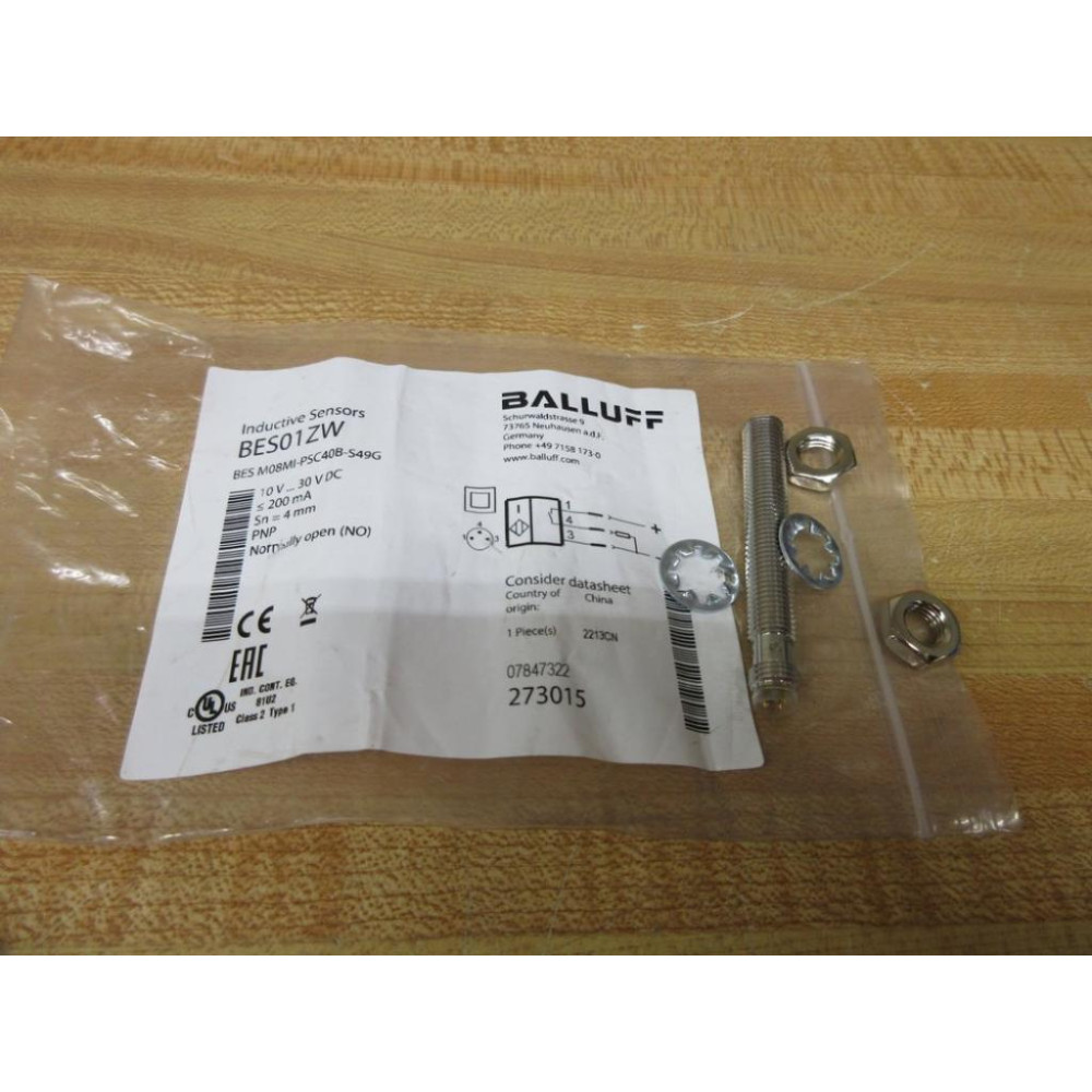 Balluff BES01ZW Proximity Sensor BES M08MI-PSC40B-S49G