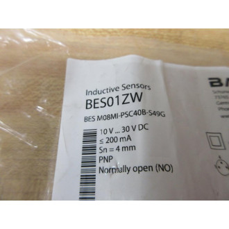 Balluff BES01ZW Proximity Sensor BES M08MI-PSC40B-S49G