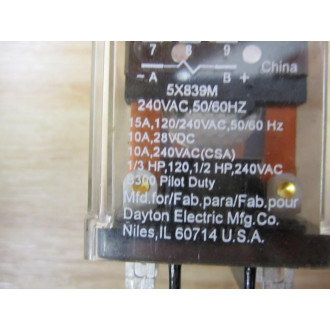 Dayton 5X839M Relay - New No Box