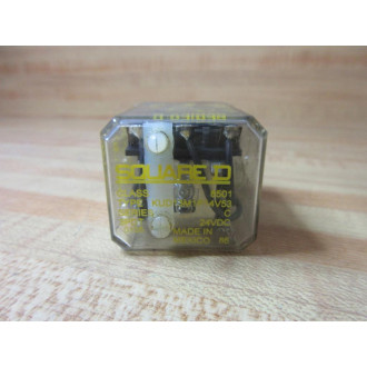 Square D 8501-KUD13M1P14V53-24V DC Relay 8501-KUD13M1P14V53 Series C - Used