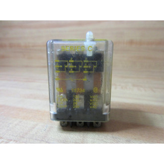 Square D 8501-KUD13M1P14V53-24V DC Relay 8501-KUD13M1P14V53 Series C - Used