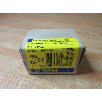 Square D 8501-KUD13M1P14V53-24V DC Relay 8501-KUD13M1P14V53 Series D