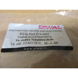 Diwal F14-34ST Filter Cartridge Kit ACC4760000014