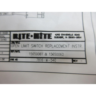 Rite-Hite 15650061 Limit Switch Assembly - New No Box