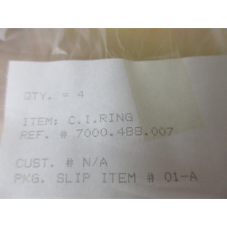 Motion Industries 7000.488.007 C.I. Ring 7000488007 (Pack of 4) - New No Box