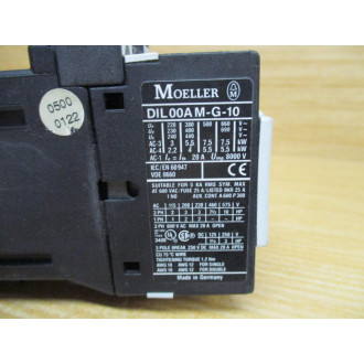 Moeller DIL00AM-G-10 Contactor DIL00AMG10 - Used