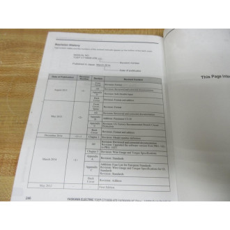 Yaskawa TOEP C710606 47D Manual For AC Drive-V1000 - Used