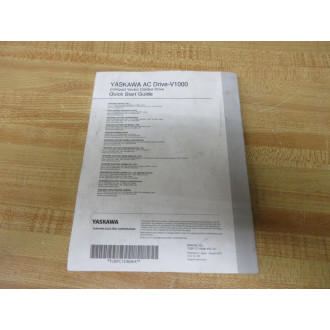 Yaskawa TOEP C710606 47D Manual For AC Drive-V1000 - Used