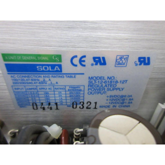 Sola SLT-12-61818-12T Hevi-Duty Regulated Power Supply SLT126181812T - Used