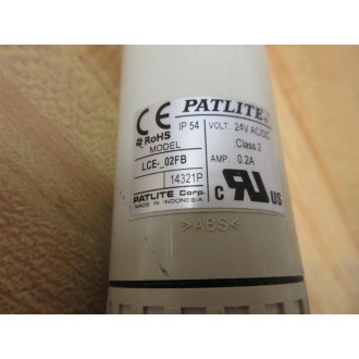 Patlite LCE-02FB Stack Light LCE02FB Wall Mount - Used