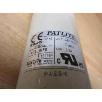 Patlite LCE-02FB Stack Light LCE02FB - Used