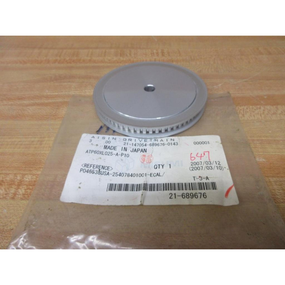 Misumi ATP60XL025-A-P10 Aisin Drivetrain Timing Pulley ATP60XL025AP10