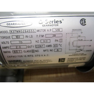 Gearmaster K37NNG264555 Gearmotor G-Series - New No Box