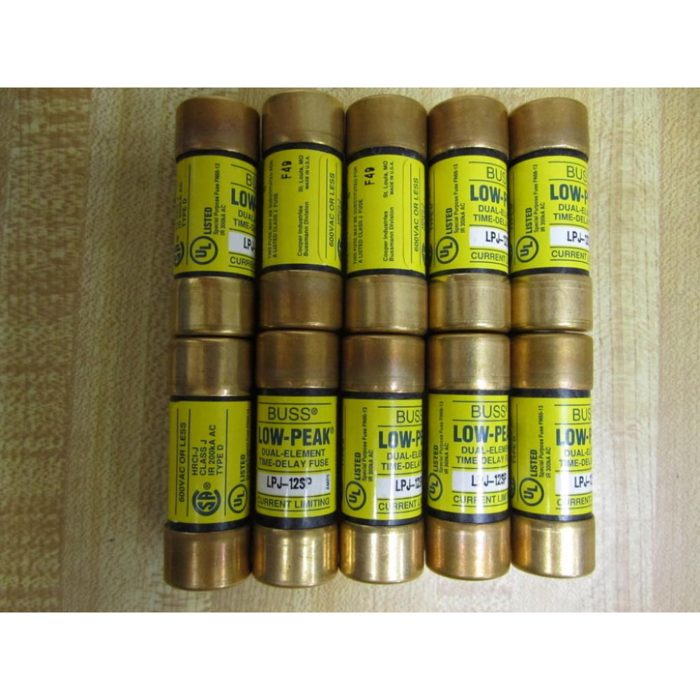 Buss LPJ-12SP Bussmann Fuse Cross Ref 6F365 (Pack of 10) - New No Box